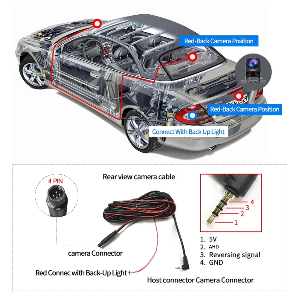 Universal 1080P Rear View Camera 6