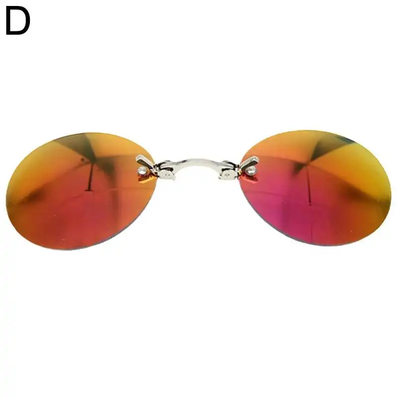 4Colors Clip On Nose Glasses Round Rimless Matrix Morpheus Sunglasses Mini Frameless Vintage Men Eyeglasses - Image 7