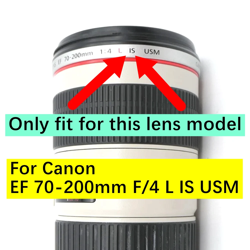 캐논 EF 70-200mm F/4L IS USM 렌즈용 새 줌 고무 + 포커스 고무 그립 커버 링 EF 70-200 F4L F4 F/4 L IS