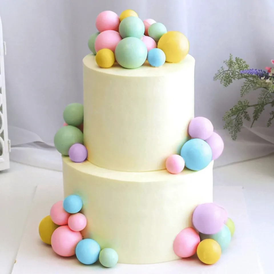 Hwojjha Topper Per Torta Arcobaleno Con Scritta Happy Birthday - Decorazione Per Primo Compleanno - Altezza 28 Cm