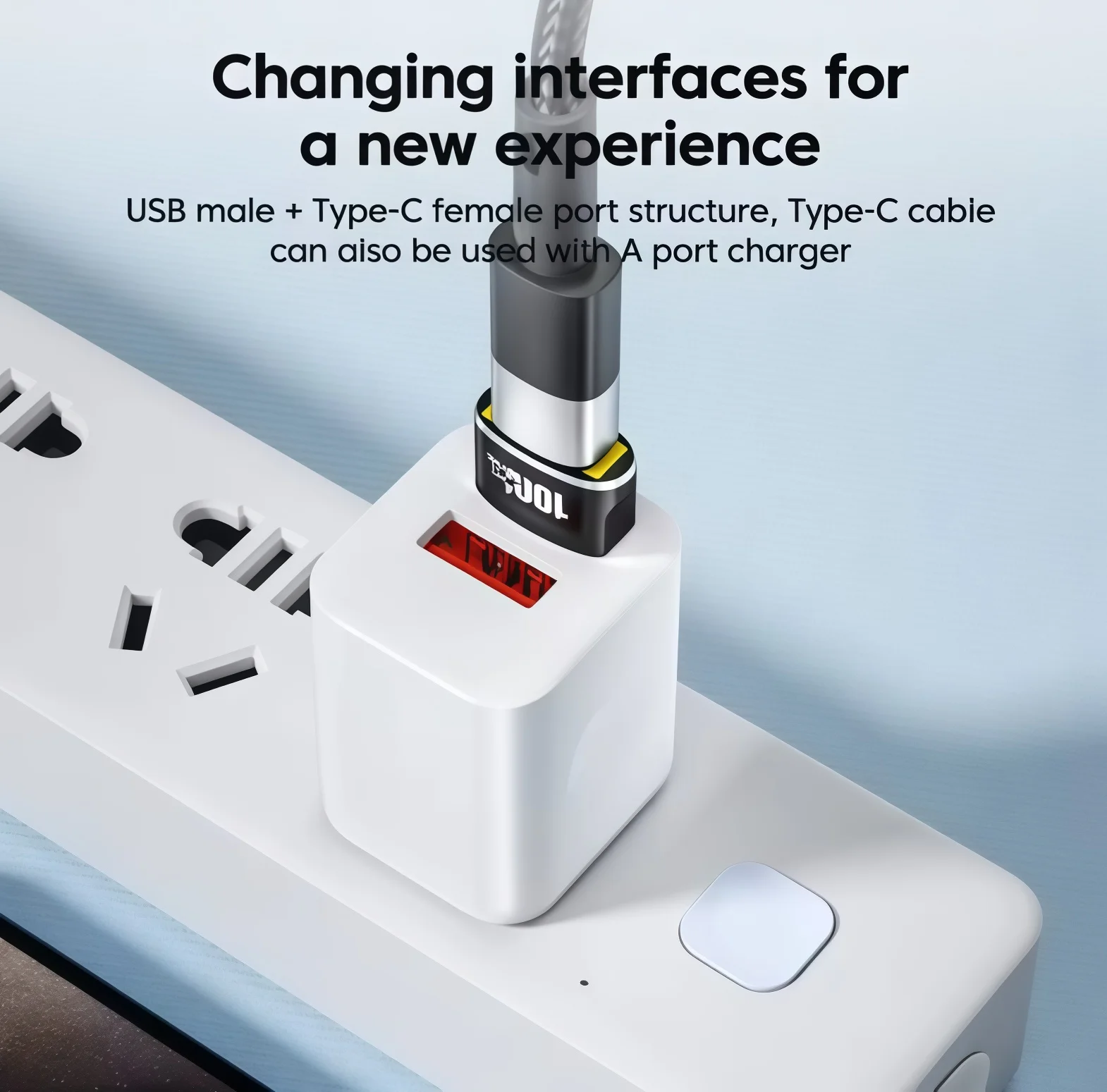 USB-C 어댑터, USB-C 암 커넥터 - USB-A 수 커넥터 어댑터, 타입 C 변환 충전기