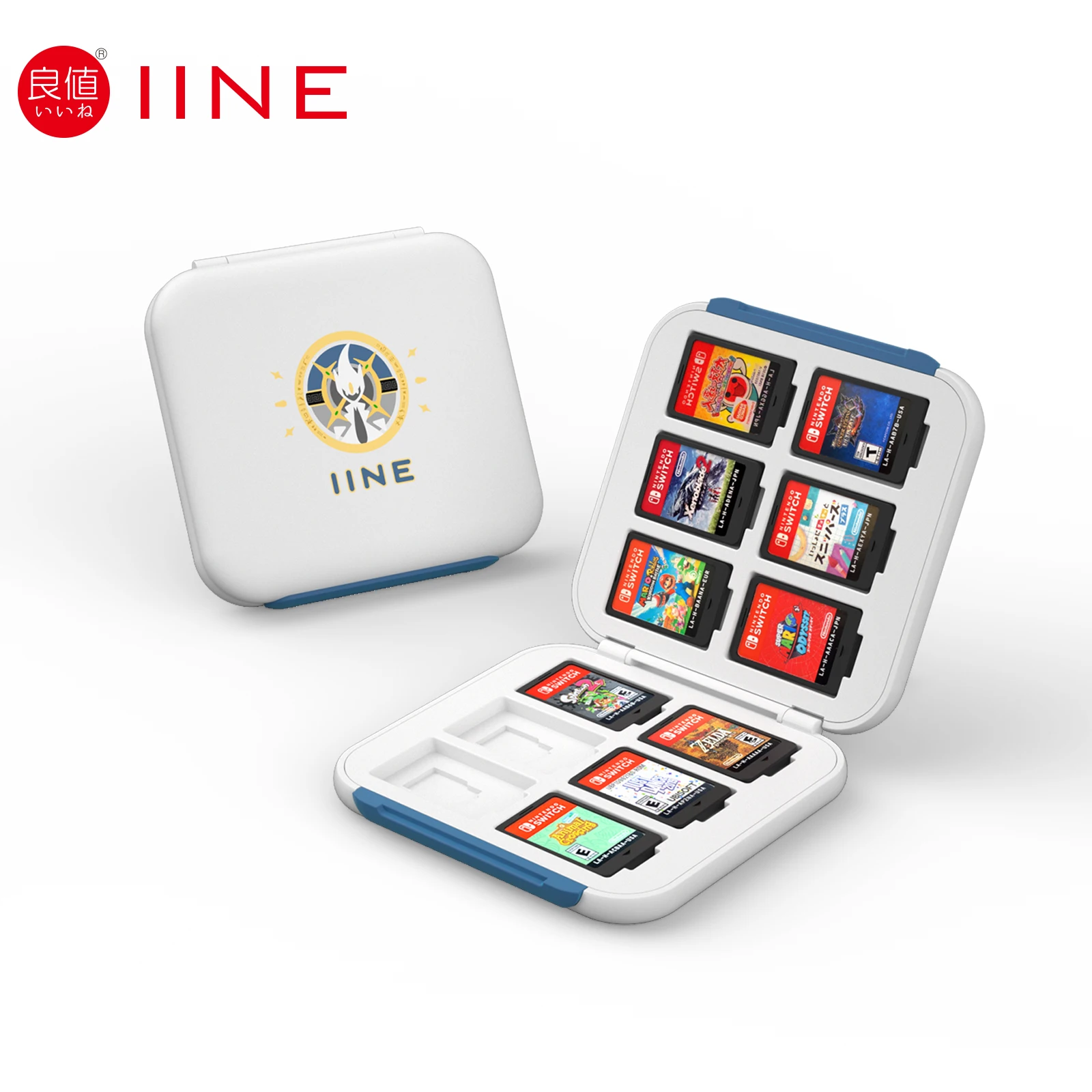 IINE Golden-Green Cassette Box 12 Card Case Compatible