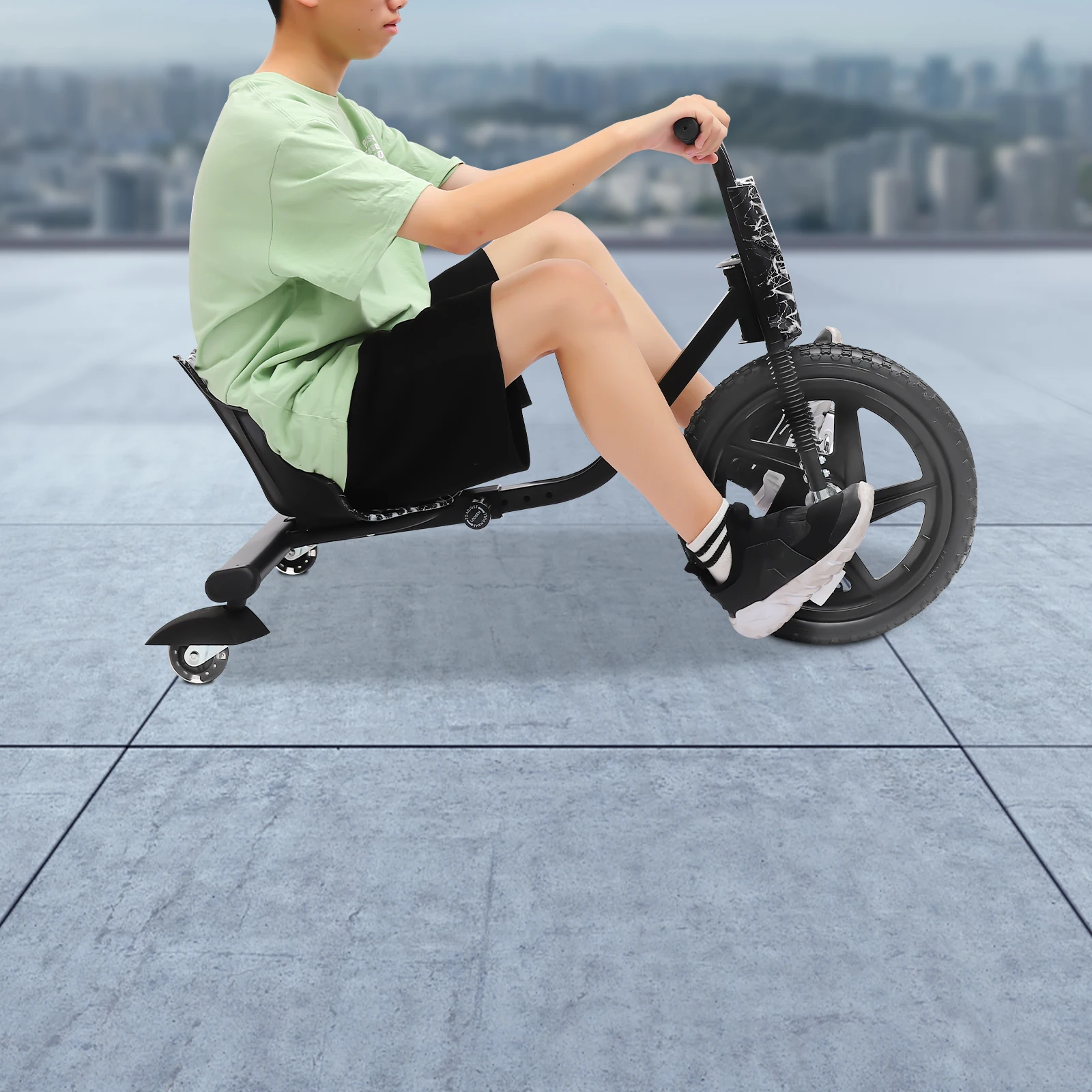 Kinder-Dreirad, Pedal-Dreirad, nicht angetrieben, Drift-Kart, Balance-Auto, Drifting Scooter Drifter für 6 Jahre – Detail 12