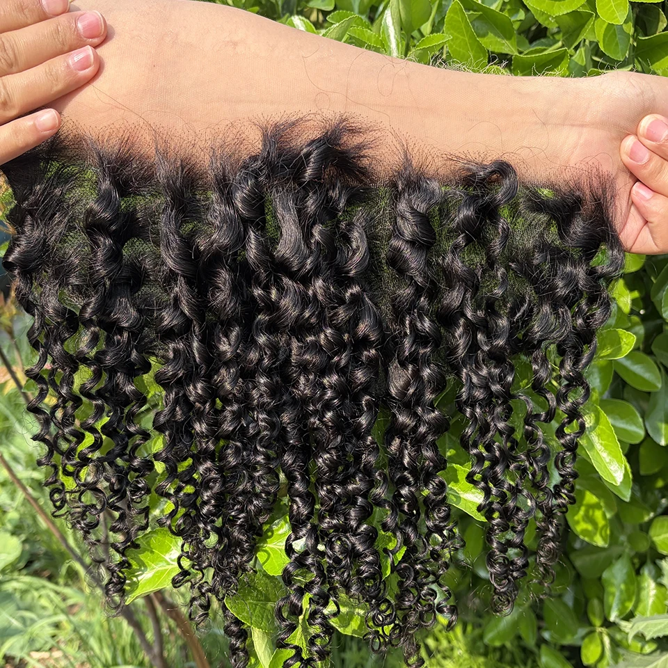 Phashion Real HD Full Long 13x6 13X4 Lace Frontal Only Burmese Curly Curl Wave Pre Plucked Swiss Closure Human Hair For Women
