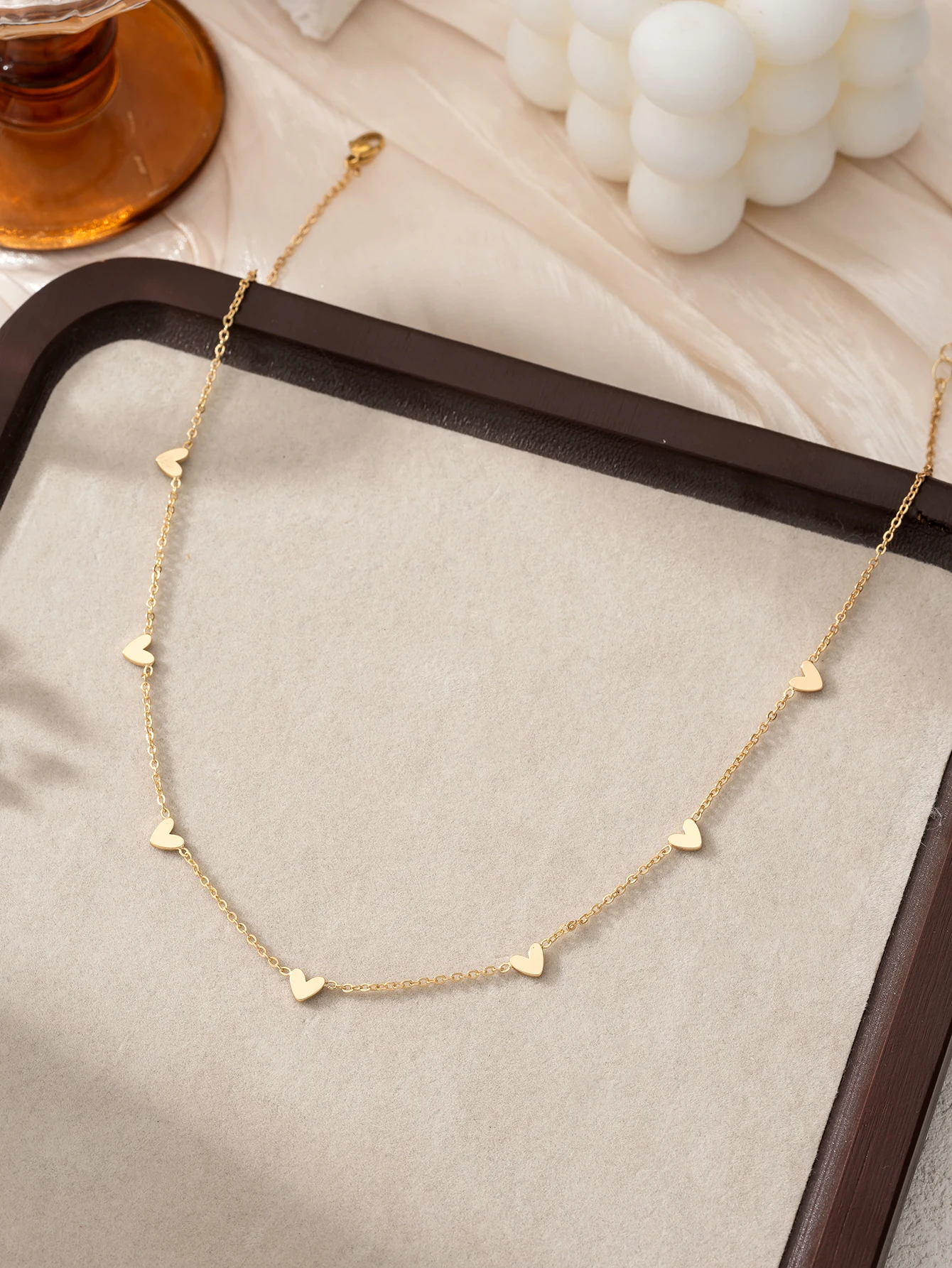 Minimalist Heart Charm Necklace for Women Daily Party Wear