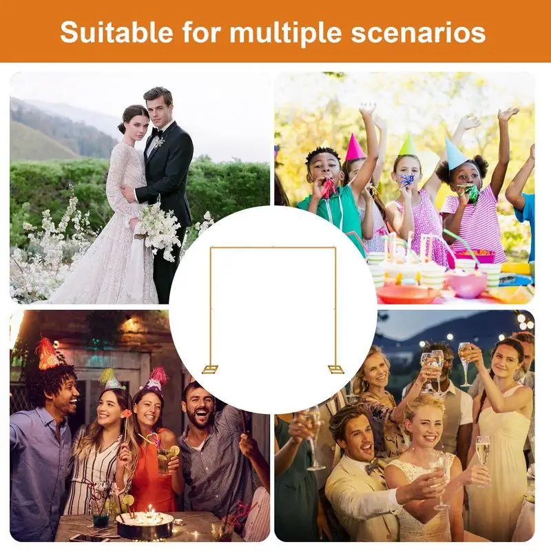 Square Metal Arch Stand Wedding Arch Ceremony Balloon Decoration Stand Garden Frame Wedding Birthday Party 8ft 10ft wedding arch stand party arch set wedding arch set balloon arch kit