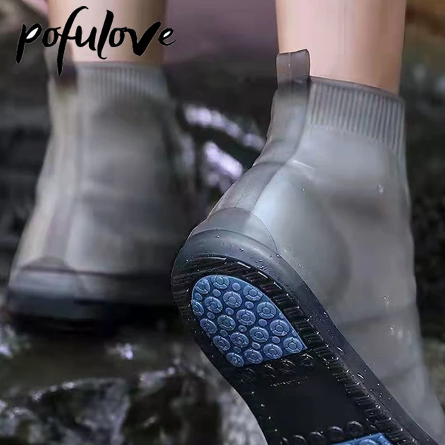 Couvre-chaussures imperméable à la pluie d'été, épais, antidérapant,  résistant à l'usure, pratique