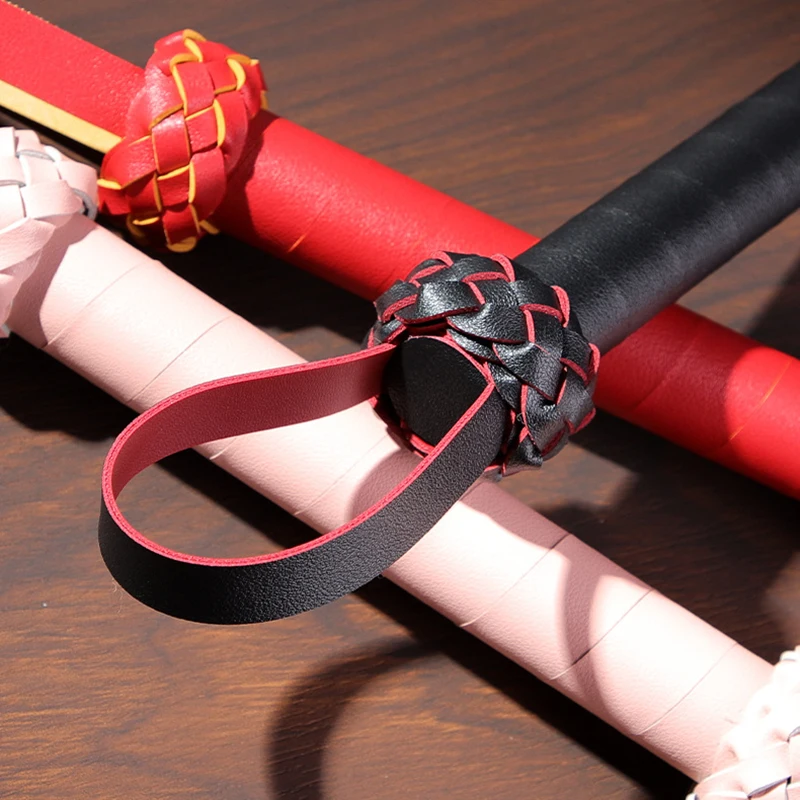 63CM Horse Supply Premium Suede Flogger for Horse Training Crop Whip PU Leather Costume Whip with Wrist Strap