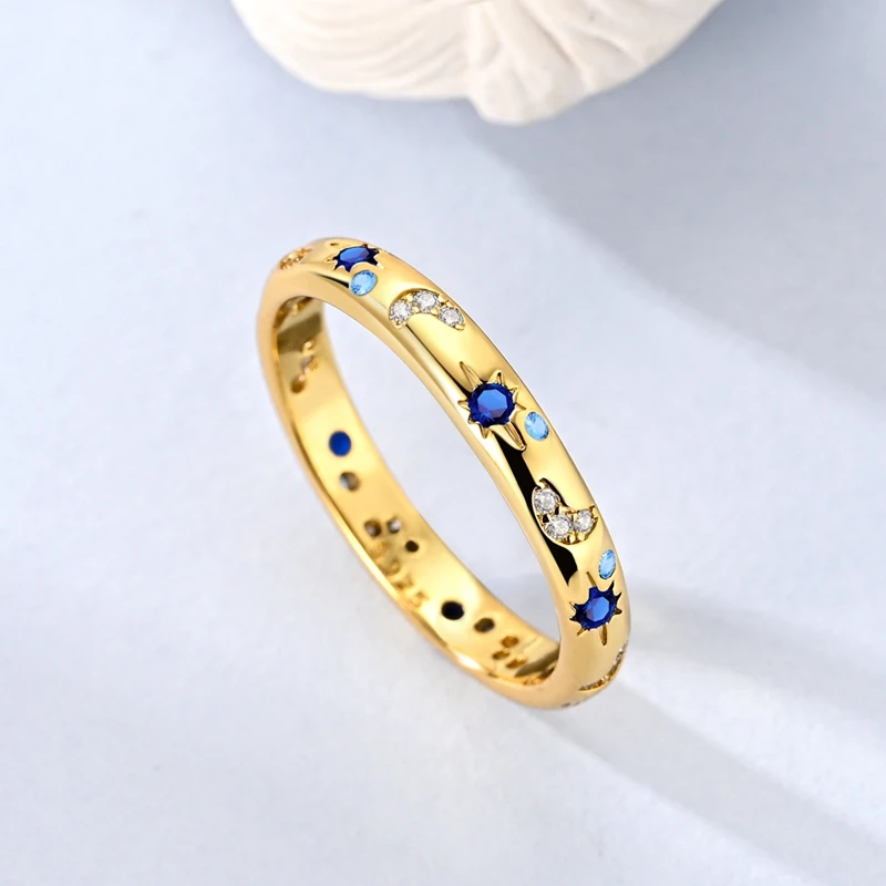 Heiße Original 925 Sterling Silber Ringe in den Größen 6, 7, 8, 9 für Damen und Herren – Funkelnde Sternen-Keltische Knoten Regenbogen-Blumenringe – Edler Schmuck – Detail 26