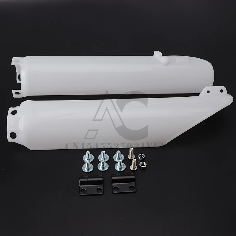 White Black Plastic Fork Guard Front Shock Absorbe Cover Protector For Honda CR125 CR250 CR500 CRF250 CRF450 CRF 250 450 R X RX