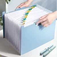 13 Pockets Accordion File Organizer, Expanding File Folder with Lable Pocket,Upright Open Top,A4/Letter Size Paper Document 4