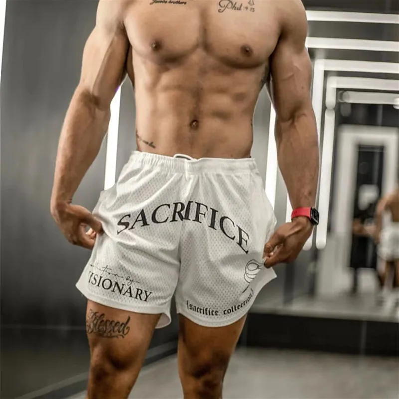 2024 Summer Men Short New Men 2 IN 1 Sport Running Short Casual Shorts Hip Hop Fitness Fast Dry Breathable Double-deck Shorts 3