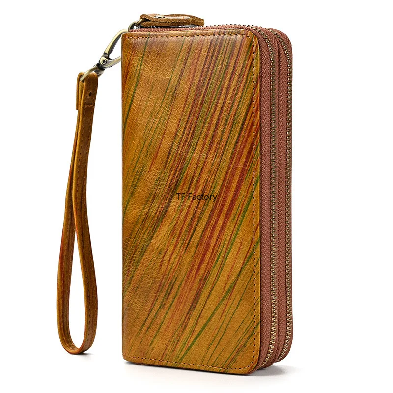 Premium Leather Long Wallet with Money Clip