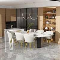 Современное кресло для отдыха Seashell с металлическими ножками, стул для туалетного столика с удобной подушкой для спальни/гостиной — изображение 6