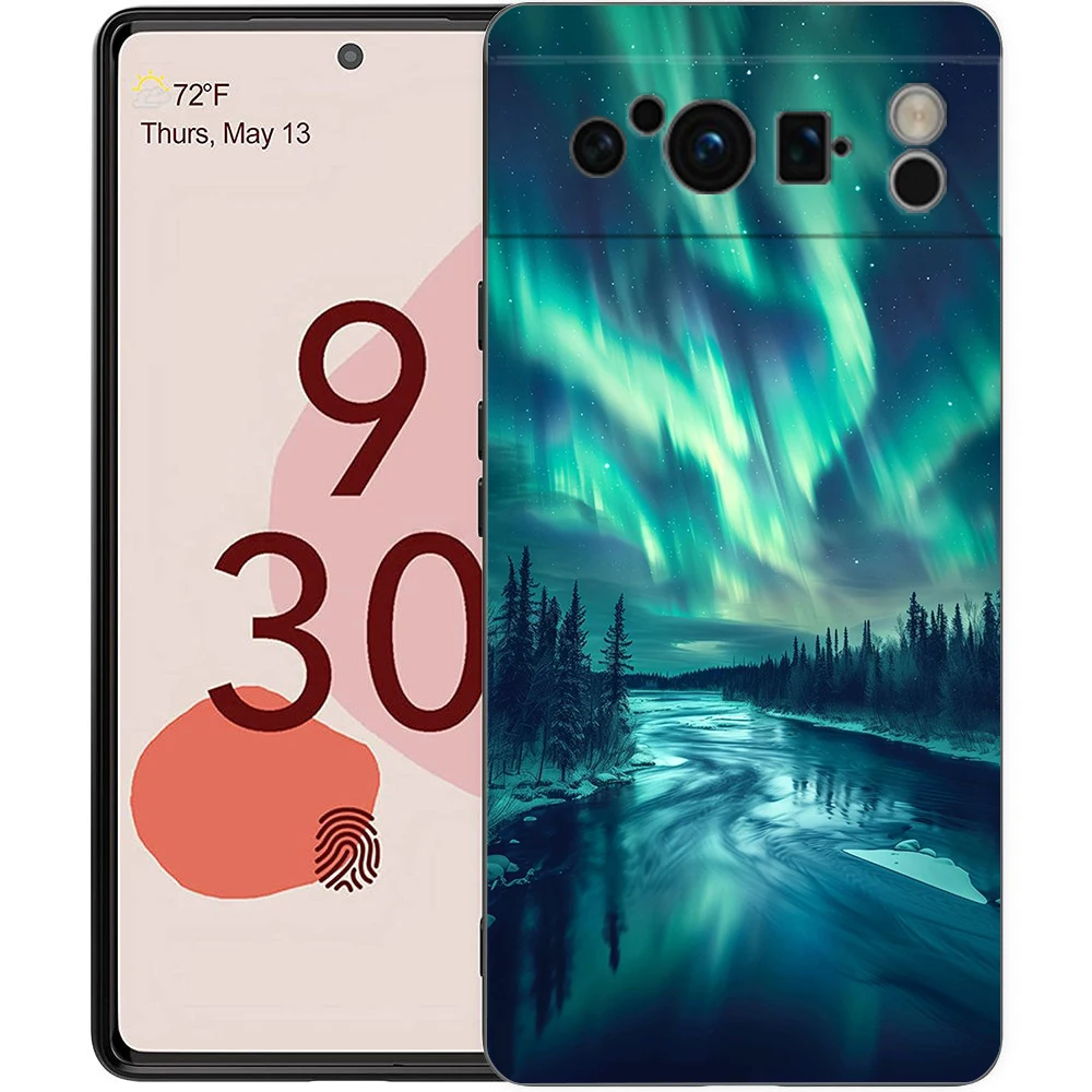 Stunning Northern Lights Soft Shockproof Black Phone Case - TPU Shell