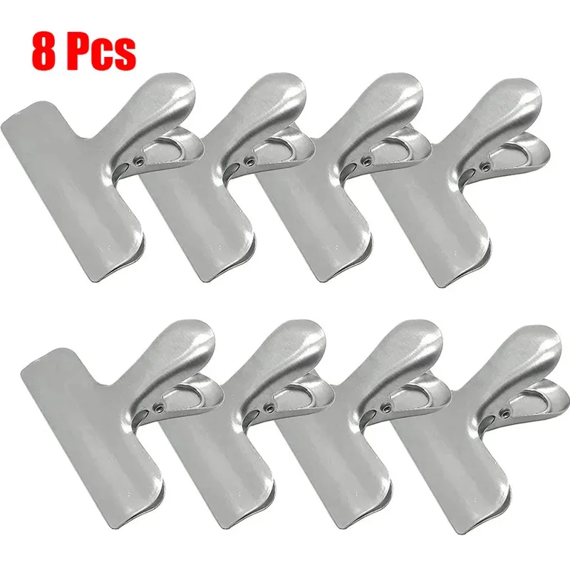 Steel Chip Bag Clips Heavy Duty Airtight Seal Clamp Food Saver Snack Open Bags Kitchen Storage