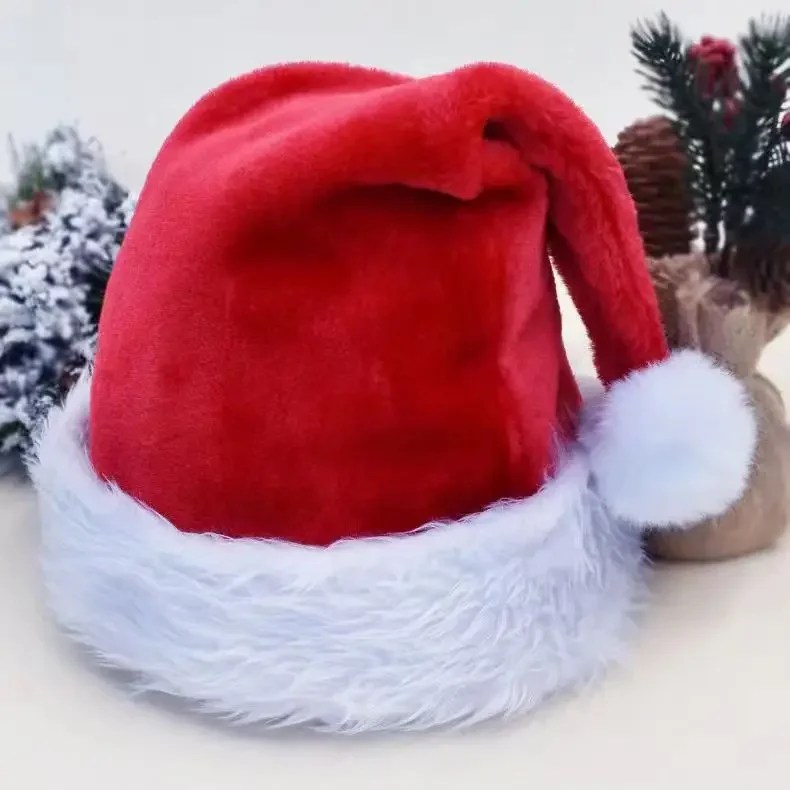 Adult Children's Plush Christmas Hat Noel Merry Christmas Decor Gift Hat Happy New Year