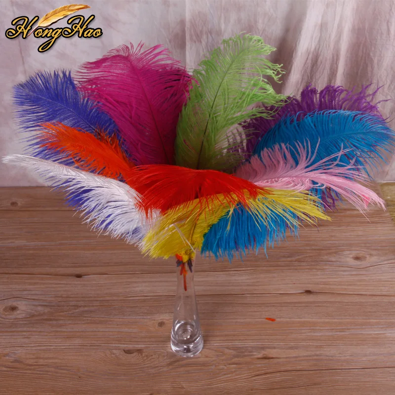 10Pcs Natural White Black Ostrich Feathers for Crafts 15-35cm Wedding Party Home Decoration Table Centerpieces Carnival Plumas