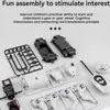 2 IN 1 RC Mechanical Dog Remote Control Cat Children's Toy DIY Assembly Science Electric Robot Dog Cat Model Set  Kids Gift 5