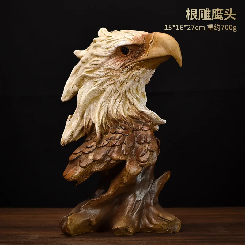 

eagle head Statues Sculptures Animals Figurines Ornaments Resin Craft Feng Shui Home Office Decoration Desktop decorations