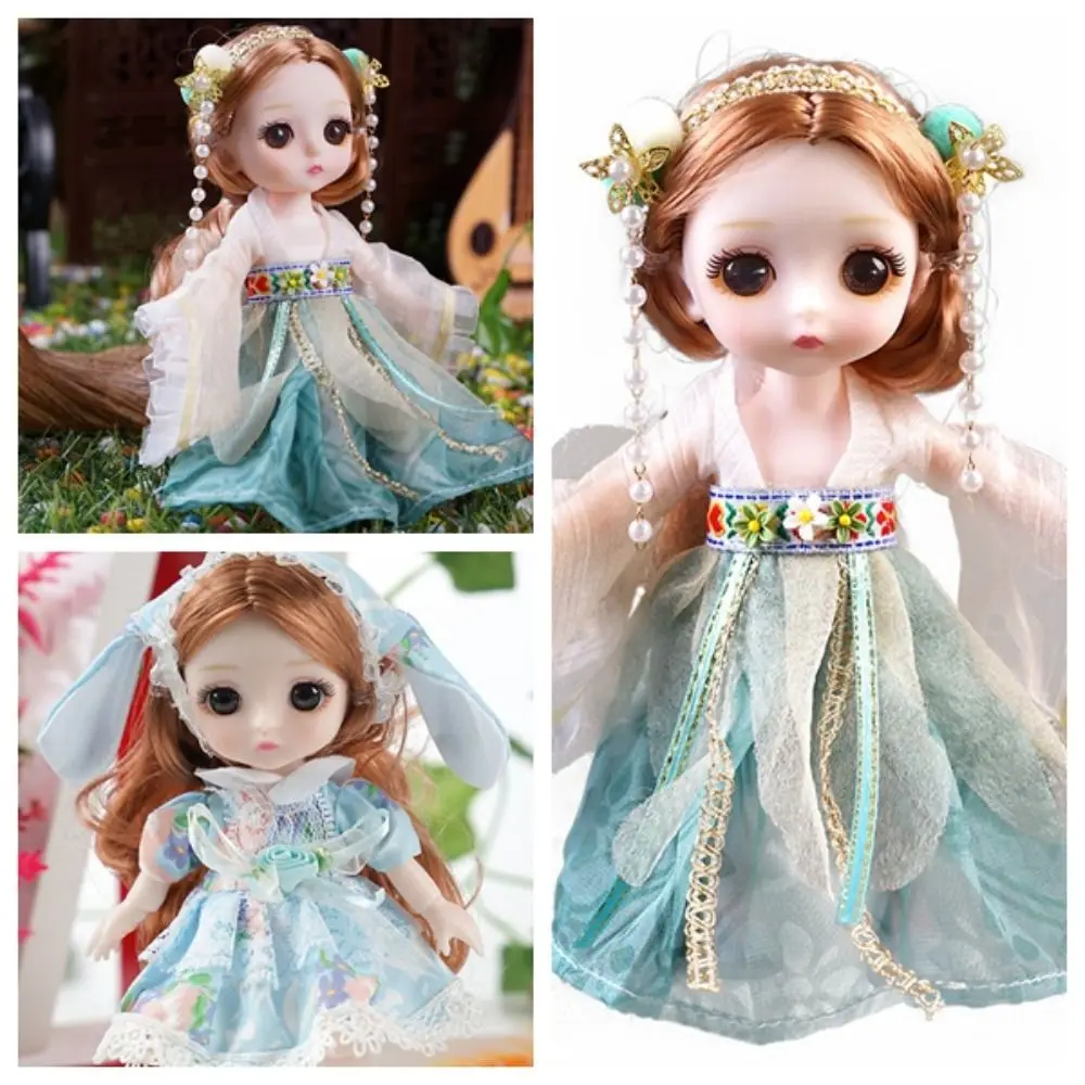 Ancient Dress BJD Doll Play House Toys with Clothes Wedding Dress Removable Joints Doll Colorful Cute Birthday Gift