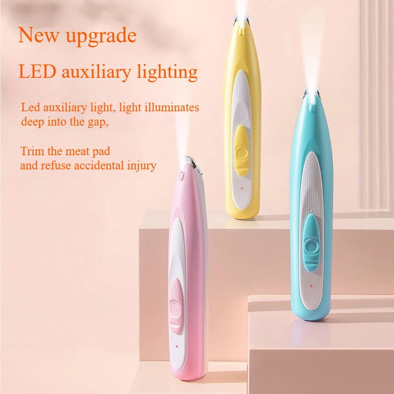 Electric Dog Cutter Pet Foot Hair Trimmer Cat Grooming Hairdresser Scissors Butt Ear Pedicator Mute Cat Claw Pedicure Artifact