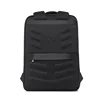 Leather backpack male fashion multi-functional backpack Business leisure student first layer cowhide computer bag Black -15.6 4