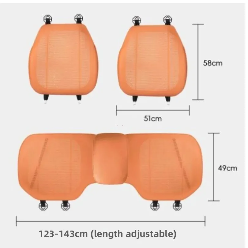 Nuovo coprisedile per auto aggiornato Cuscino estivo fresco Ventilazione Coprisedile universale per quattro stagioni Cuscino comfort completo incluso - Image 6