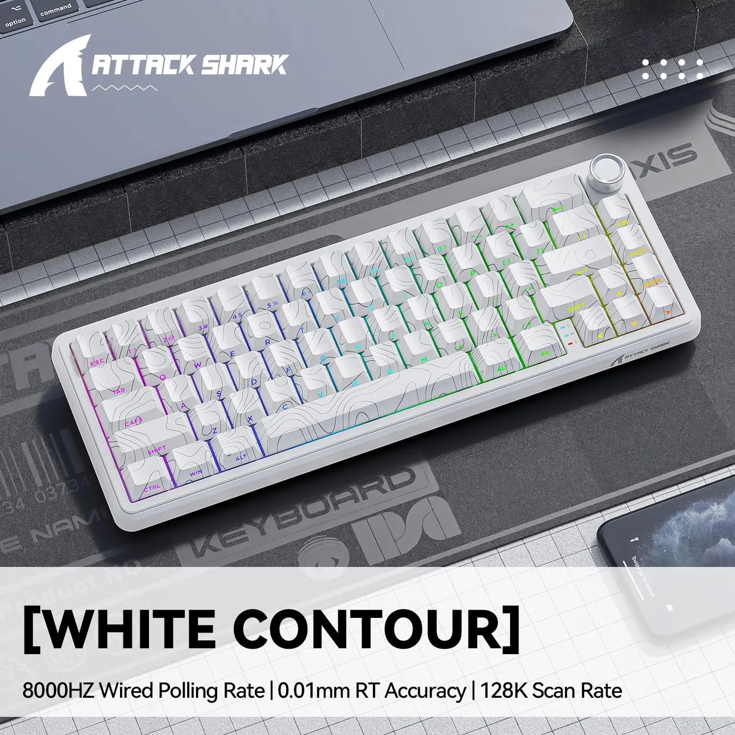 ATTACK SHARK X65PRO HE Rapid Trigger Magnetic Keyboard, Magnetic