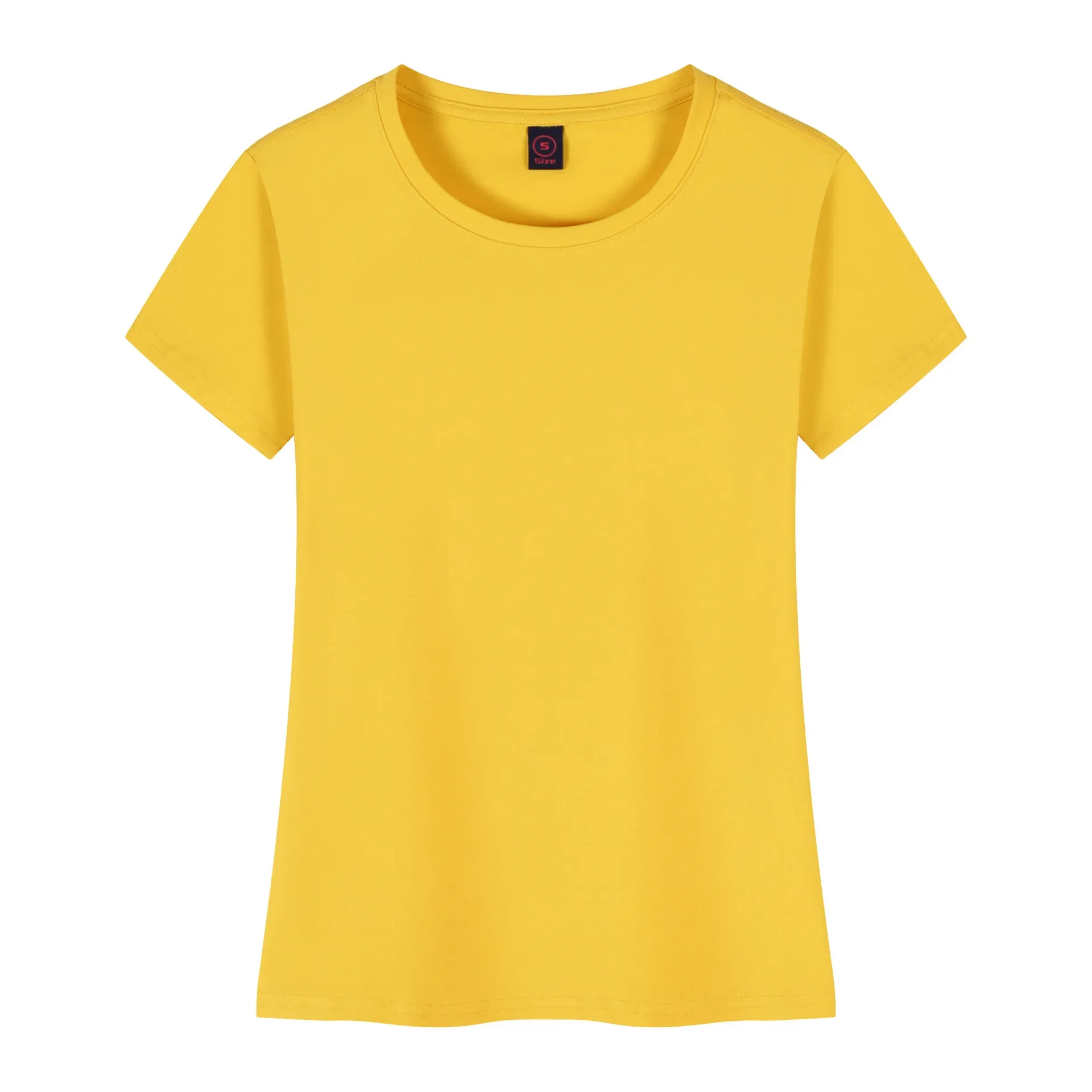 

New T-shirt women's casual fashion with solid color round-neck short sleeve gray22