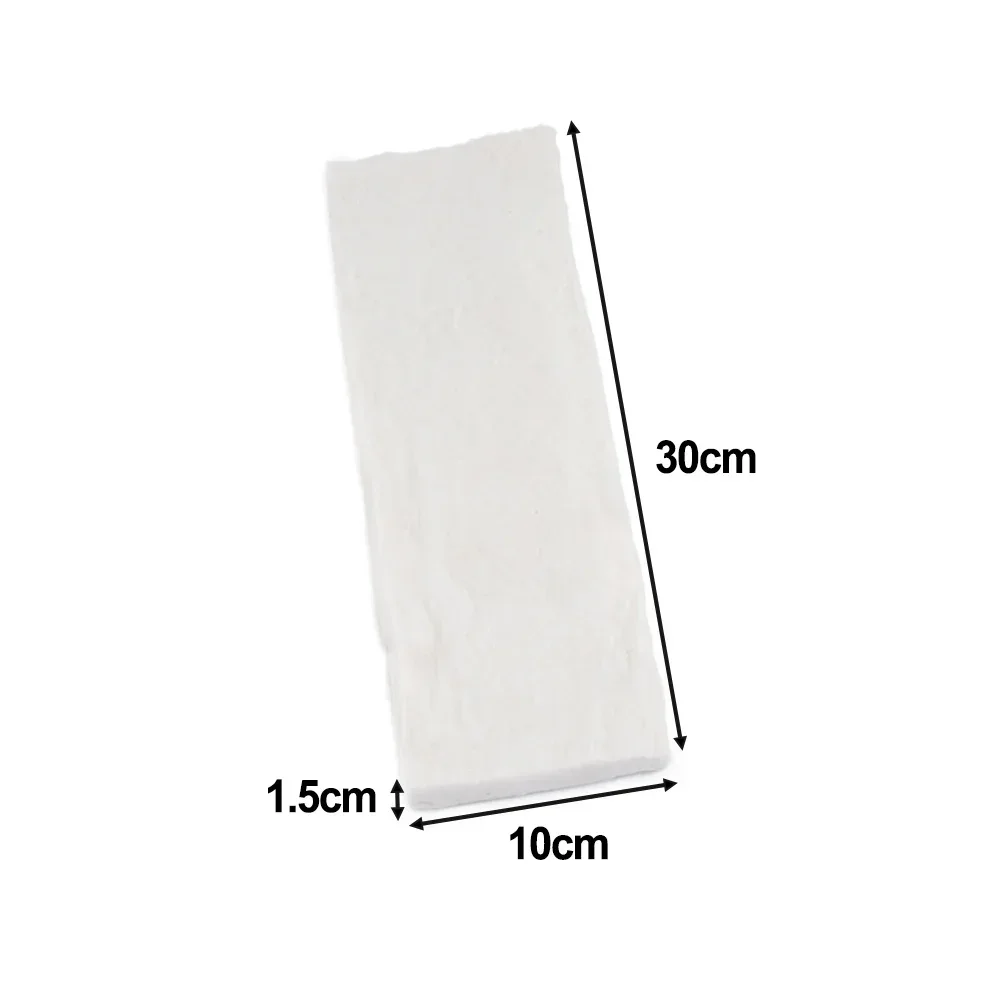 Ceramic Sponge Fiber Blanket 1206 ℃ 30*10*1.5cm/2.5cm 3pc for Firplace Safety Bio Fire Wool Sponge