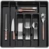 Silverware Expandable Kitchen Drawer Kitchen Organizer TrayAdjustable Pantry Organizer Utensil Cutlery Drawer  for Forks Knives 1