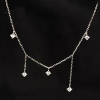 925 Sterling Silver Zircon Star Charms Necklace For Women Choker Elegant Luxury 18k Gold Plated O-Chain Necklace Wedding Jewelry 2