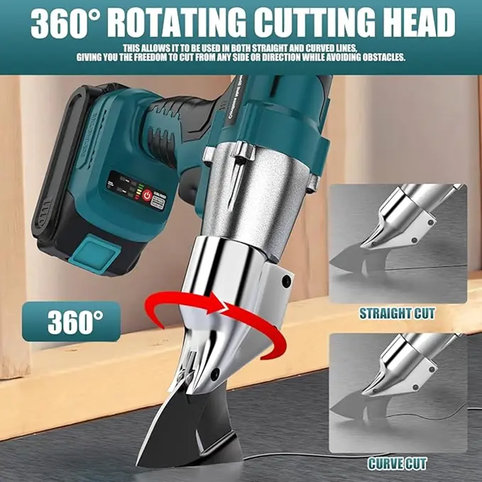 Genesis GES40 Electric Metal Cutting Shears - 4 Amp, Variable Speed, 2500 Ft/min