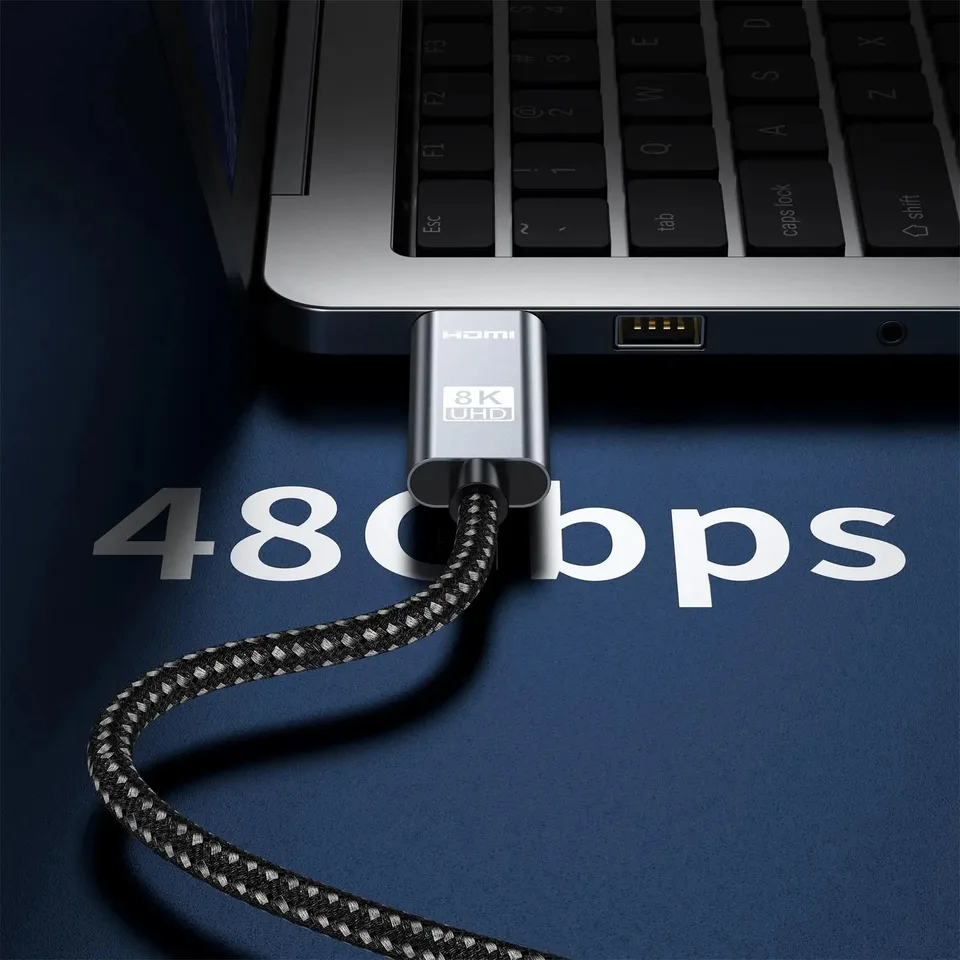 Cavo HDMI 2.1 Cavo HDMI 8K 60Hz 4K 120Hz 48Gbps EARC ARC HDCP HDR ad altissima velocà per TV HD Proiettore portatile PS4 PS5 5M  44