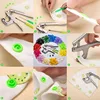 U Shape Fastener Snap Pliers KAM Button + 150 set T5 Plastic Resin Snap Button Press Stud Cloth Button Press Machine Sewing Tool 2