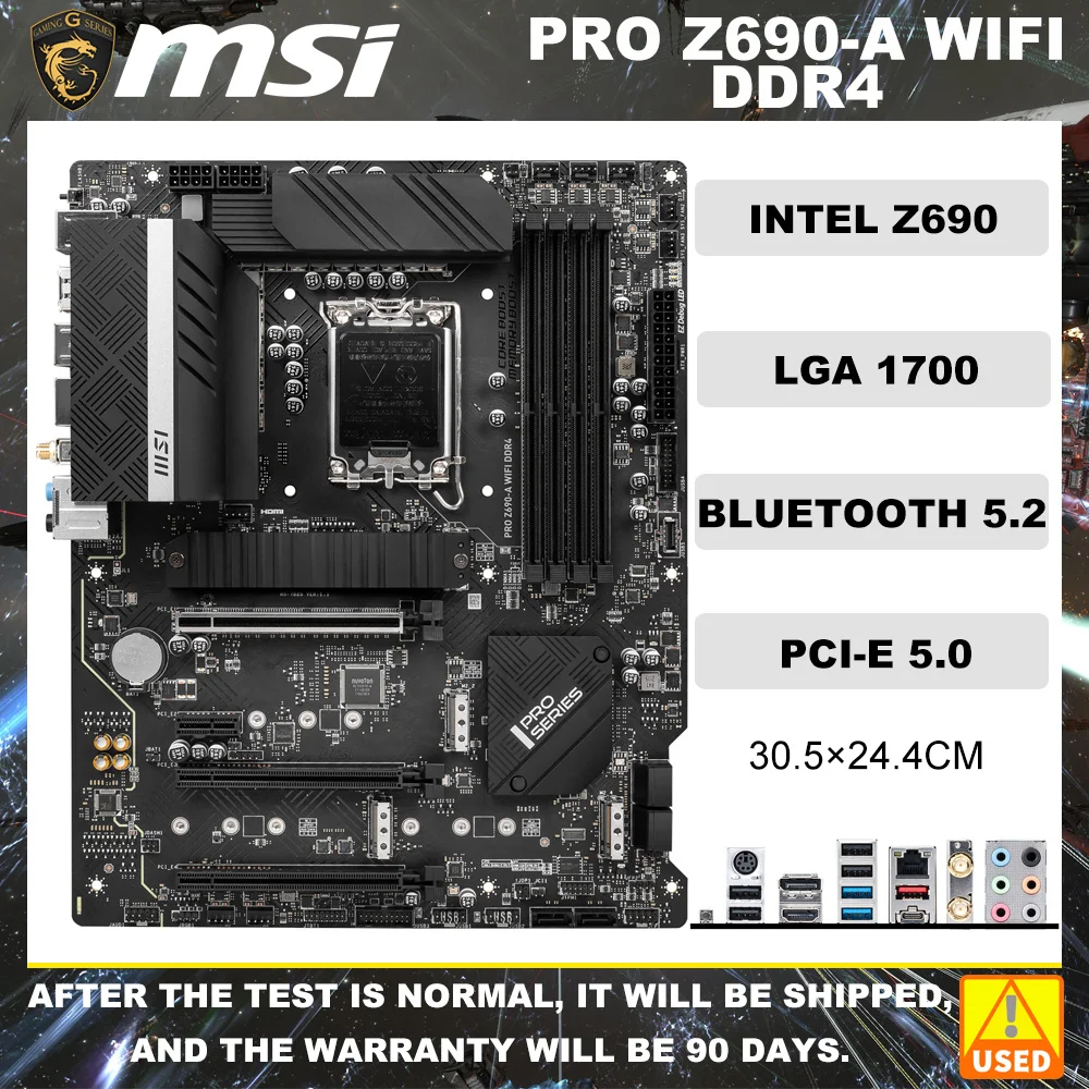 Scheda Madre Z690 Msi Pro Z690-A Wifi Ddr4 Lga 1700 Scheda Madre 4 X Ddr4 128Gb Pci-E 5.0 4 X M.2 Hdmi Usb3.2 Atx Per 12Th Gen Core