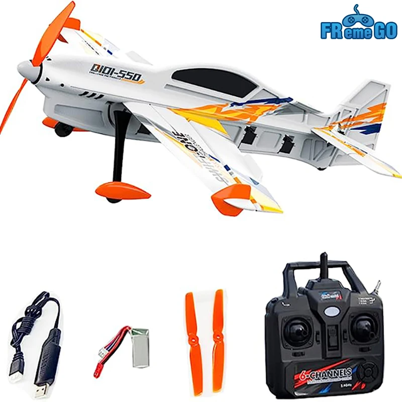 3D飛行機QIDI-550 rc,500mm翼幅,6軸ジャイロスコープ,防風,飛行制御rtf
