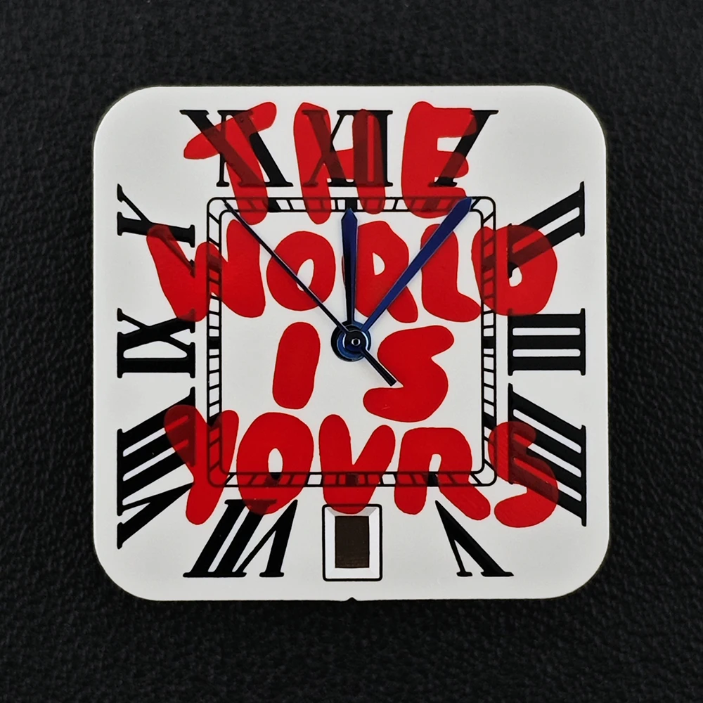 Square Dial 'Time is Money' Customized Watch Face for Premium Watch Accessories