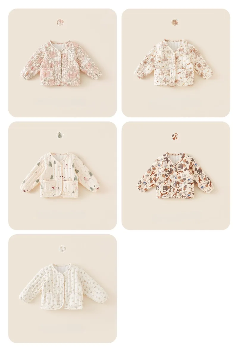 Kids Velvet Jacket - Nordic Style Cotton Coat for Autumn Winter