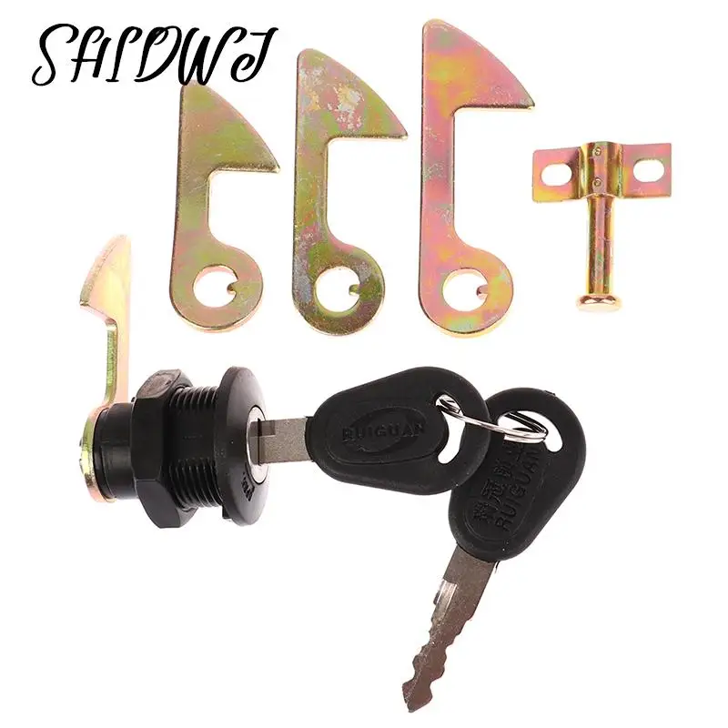 1 Set Electric Car Scooter Tail Box Lock Trunk Lock Accessories Motorcycle Rear Locks 1 Lock+2 Keys+4 Metal hook