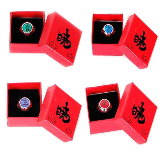 10pc Akatsuki Membro Anel Cosplay Anime Naruto Com Caixa Z