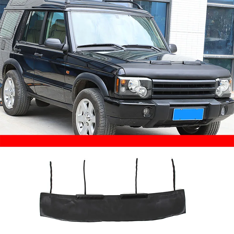 Leather Hood Bra For Land Rover Discovery 2 1998-2003 – Black, Easy Clip-On, Protects Paint
