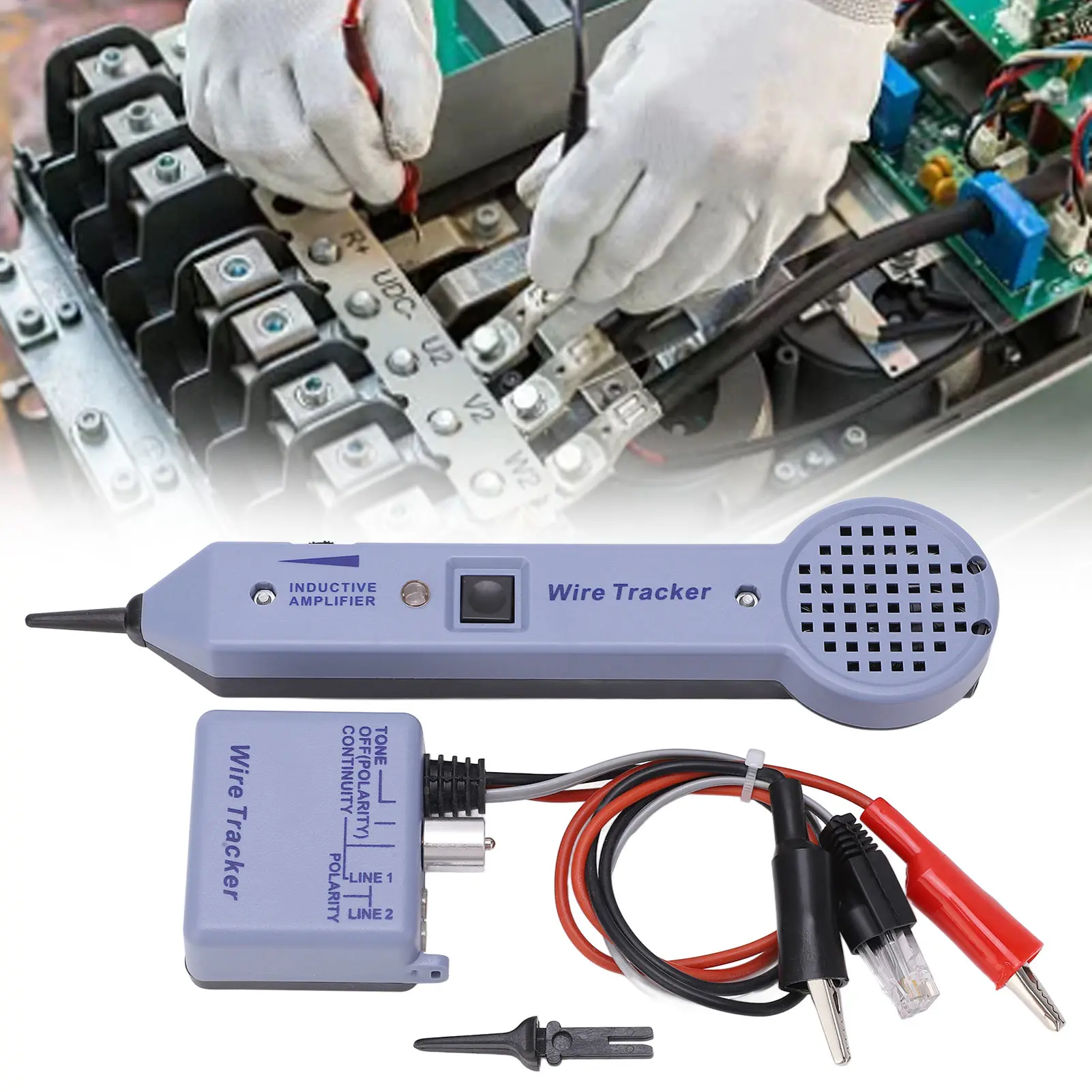 Wire Tracer Kit Cable Toner Detector Network Cable Tracing Tester Kit Audio Adjustable Induction Amplifier Toner Detector