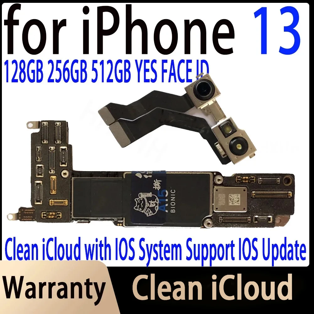 ForiPhone13MotherboardMotherboardWithFaceIDiCloudUnlockedLogicBoardFullChips