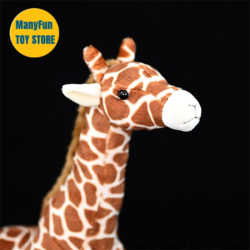 Realistic Giraffe Plush Toy High Fidelity Giraffe Plushie Grassland Animals Peluche Lifelike Stuffed Animals Simulation Doll Kid 4