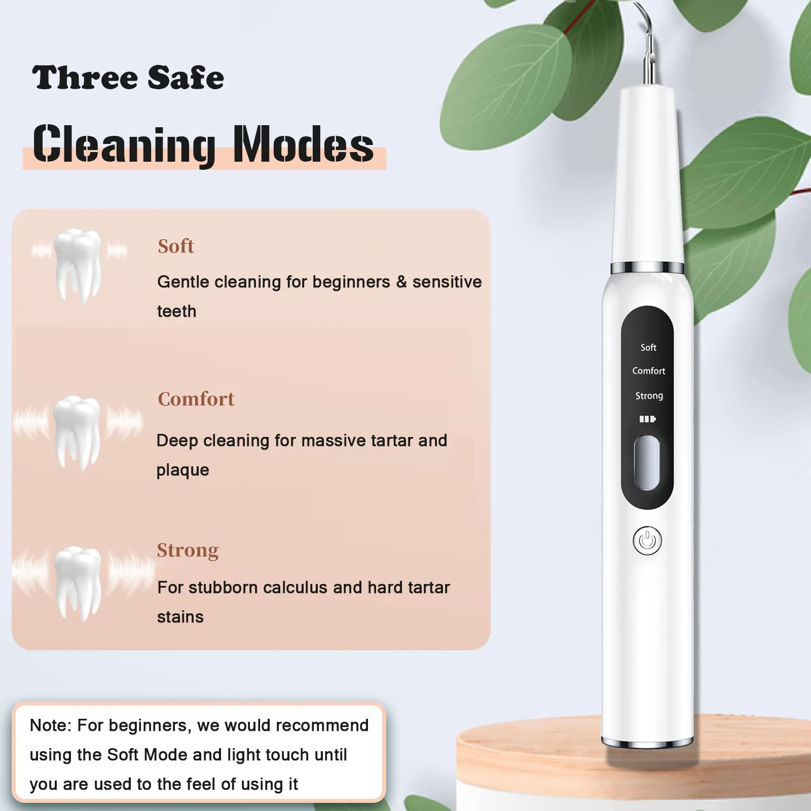 Ultrasonic Dental Scaler For Teeth Tartar Stain Tooth Calculus Remover Electric Sonic Teeth Plaque Cleaner Dental Stone Removal 4