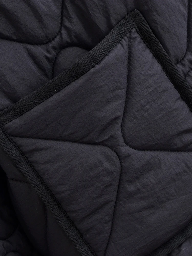 Casual Women's Cotton Jacket O Neck Coat Autumn Winter Fashionable Comfortable Female Long Sleeve Loose Large Pocket Outerwear