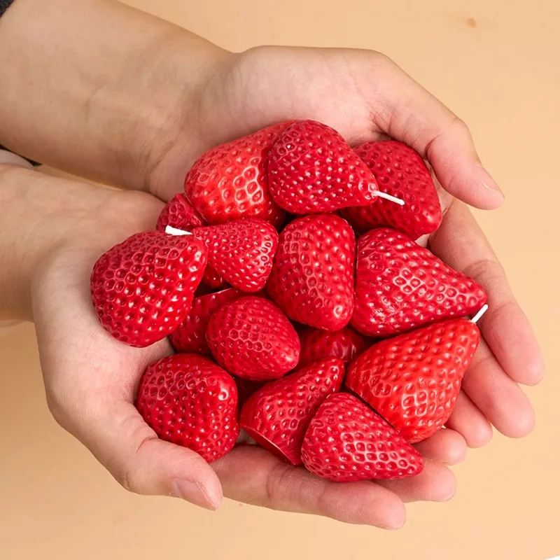 3D Strawberry Aromatherapy Silicone candle mold for Valentine's Day Party Home Decor Birthday Gift