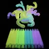 6pcs Luminous Pop Tube Fidget Toys Stretch Tube Sensory Toys Bend Build Connect Toy For Kid Girls Boy Stress Autism ADHD Anxiety 1
